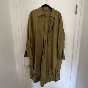 Zara shirt dress or oversized shirt. Reversible for two looks.